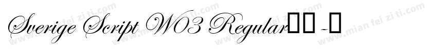 Sverige Script W03 Regular字体字体转换